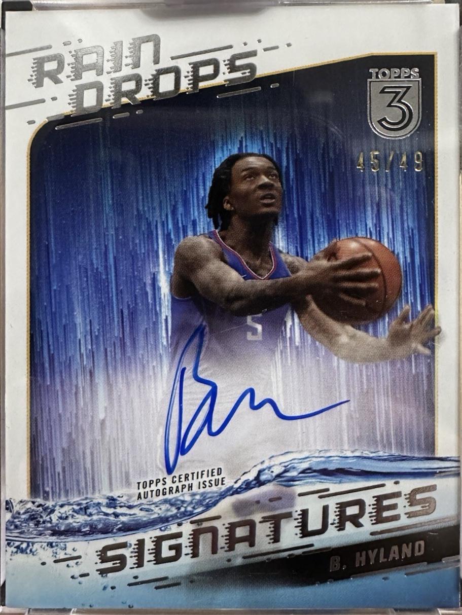 Bones Hyland #RS-BH 2023 Topps Three Raindrops Signature Basketball