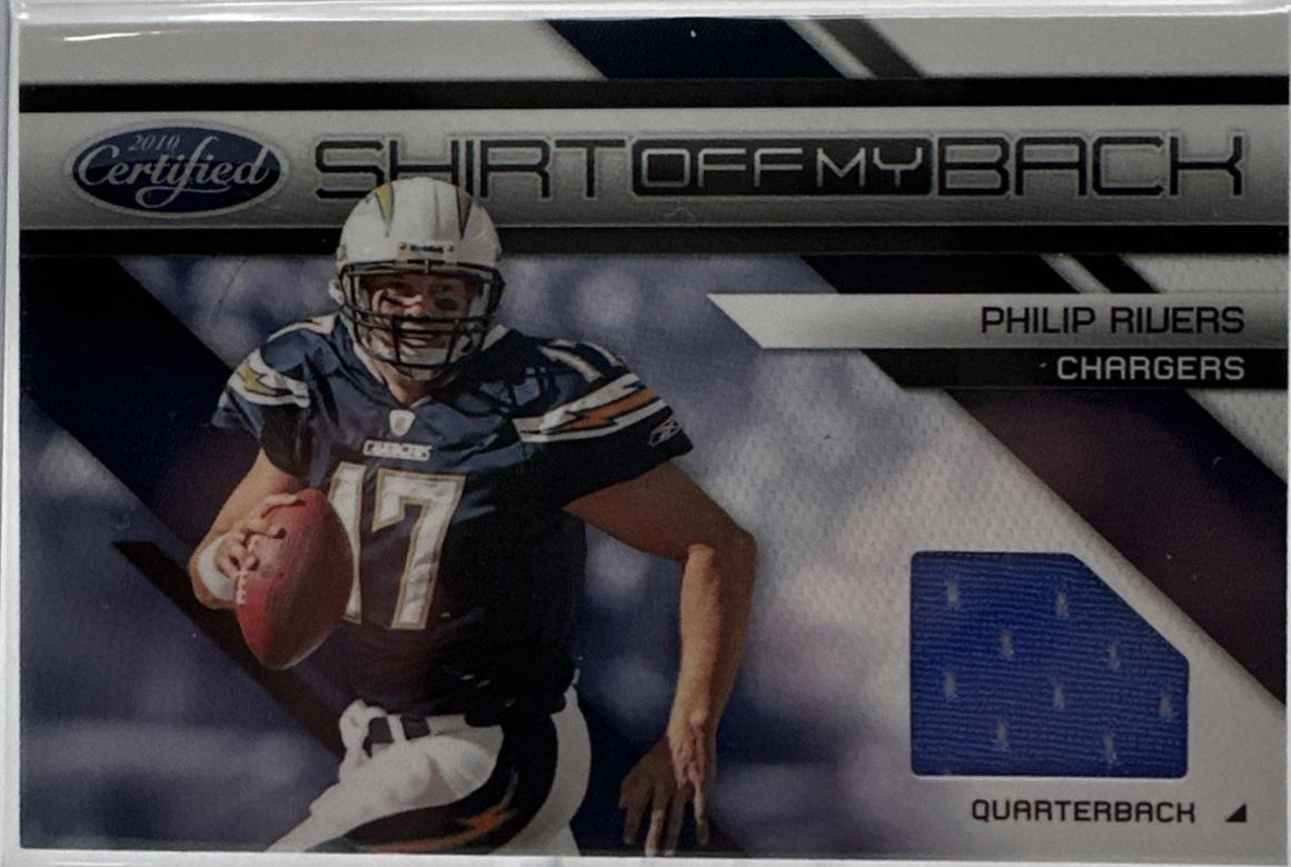 Philip Rivers Football Cards 2010 Panini Certified Shirt Off My Back
