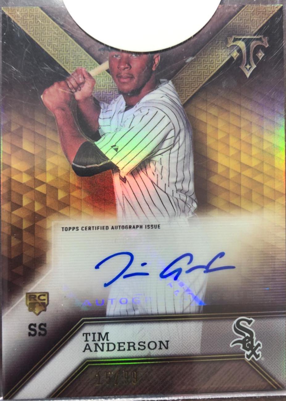 Tim Anderson #ARC-TA Baseball Cards 2016 Topps Triple Threads Autograph Rookies