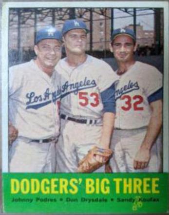 Podres, Drysdale, Koufax #412 Baseball Cards 1963 Topps