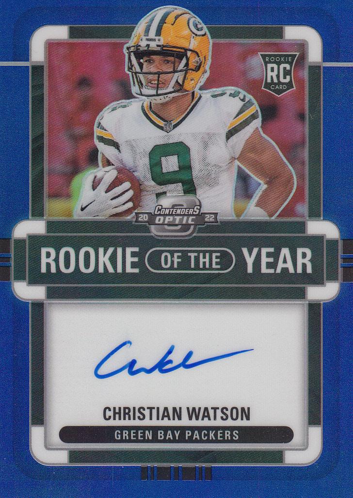 Christian Watson [Rookie of the Year Autograph Blue] #ROY-CW