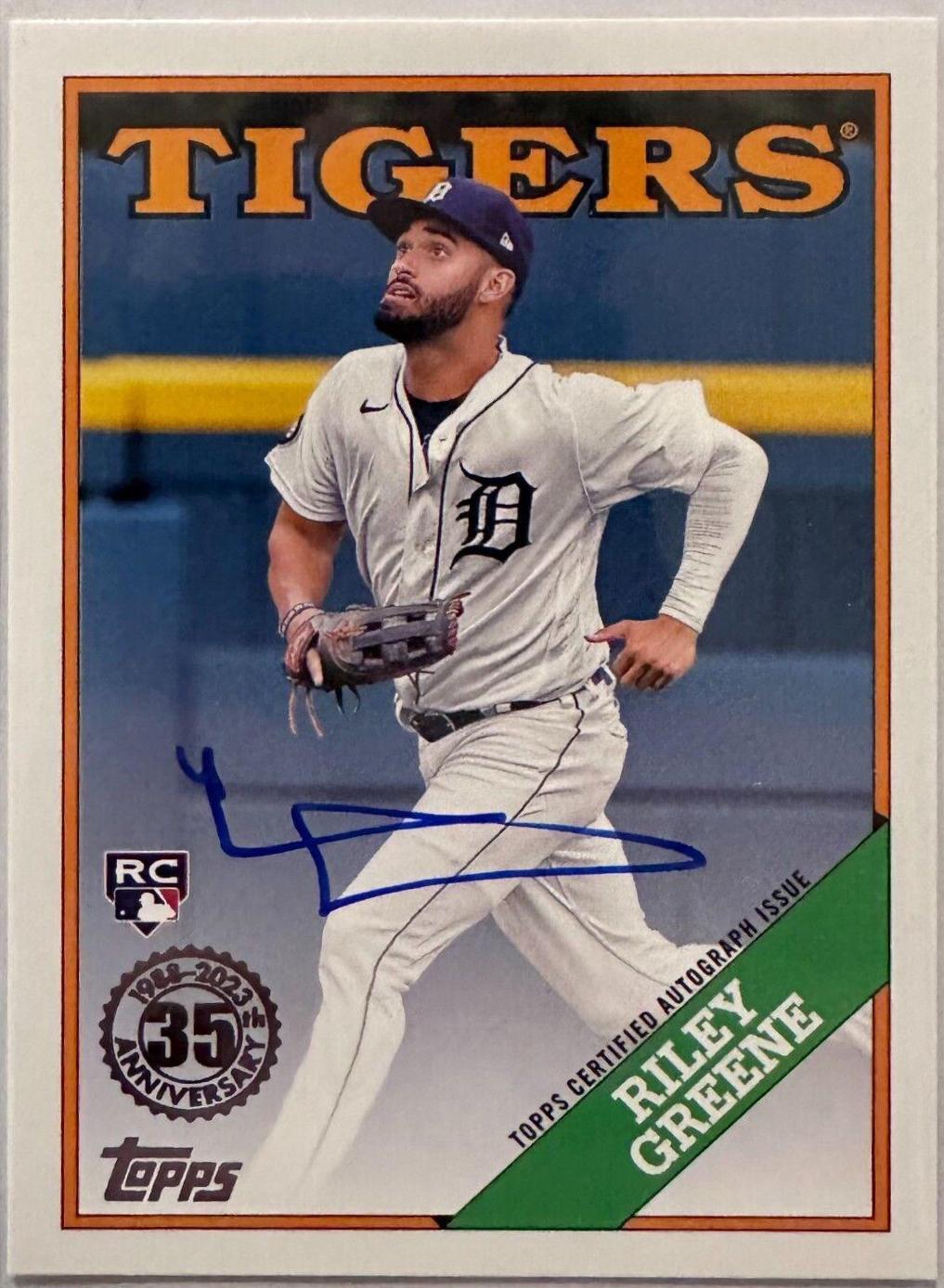 Riley Greene #88BAU-RG Baseball Cards 2023 Topps Update 1988 Autographs