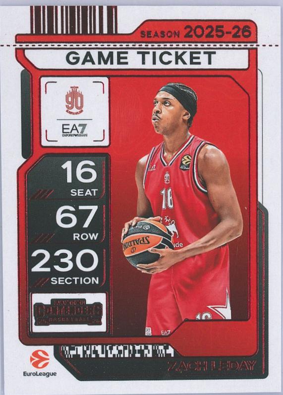 Zach LeDay [Game Ticket Red] #14