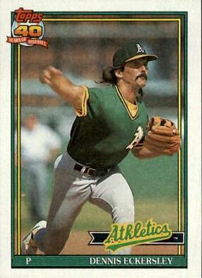 Dennis Eckersley #250 Baseball Cards 1991 Topps
