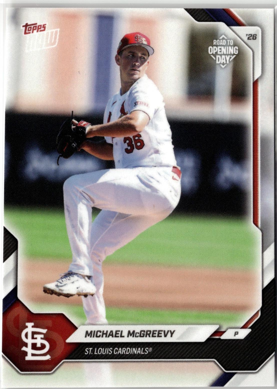 Michael McGreevy #OD-250 2026 Topps Now Road to Opening Day Baseball