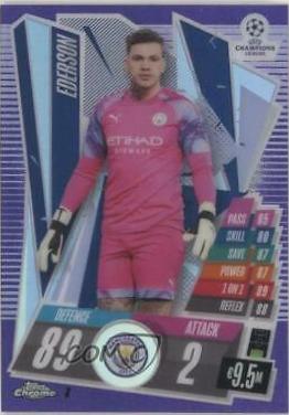 Ederson #8 2020 Topps Chrome Match Attax UEFA Champions League