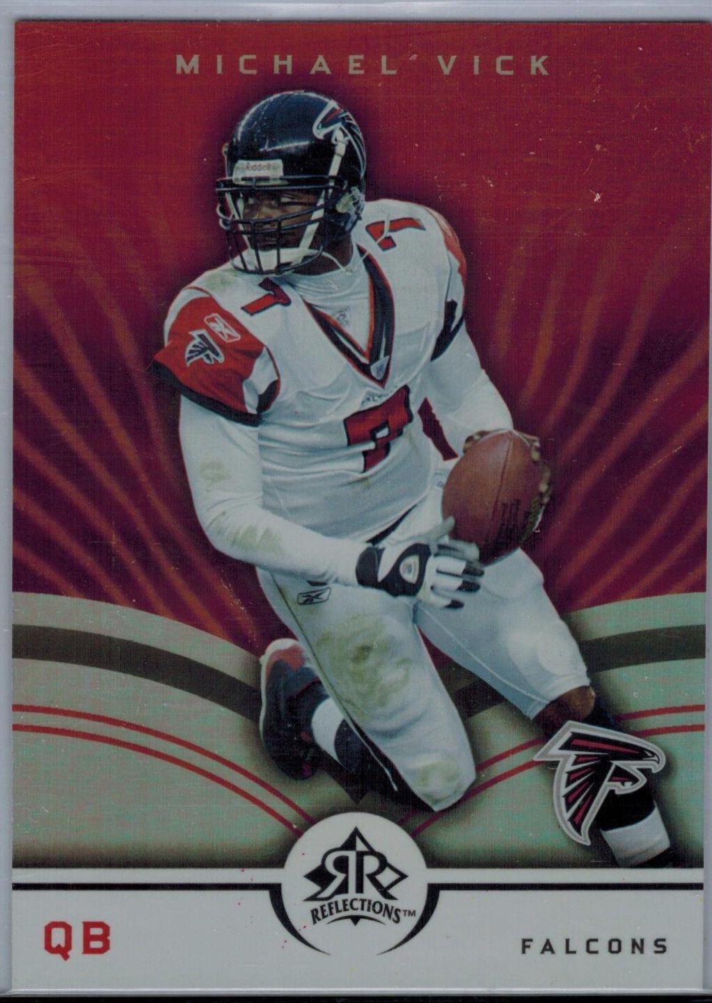 Michael Vick #4 Football Cards 2005 Upper Deck Reflections
