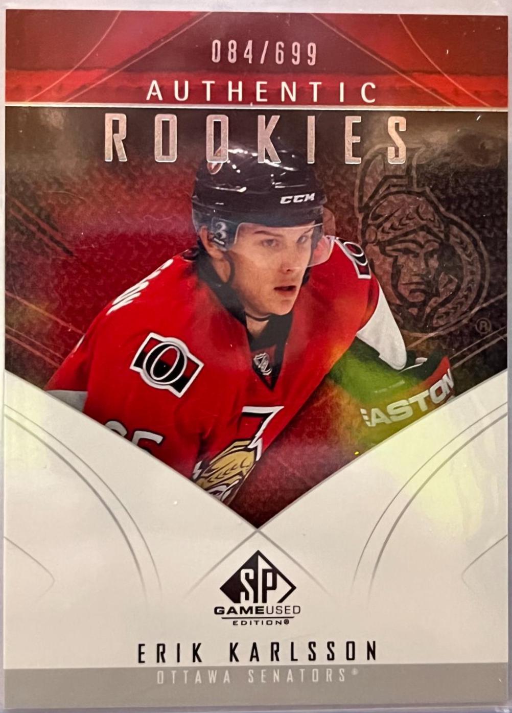Erik Karlsson #165 Hockey Cards 2009 SP Game Used
