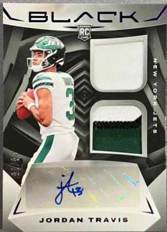 Jordan Travis #RSM-23 Football Cards 2024 Panini Black Rookie Signature Materials
