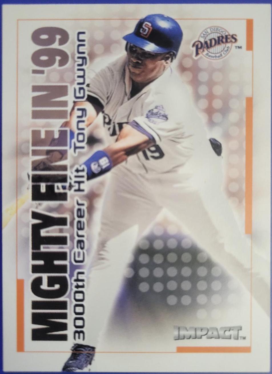 Tony Gwynn #35 Baseball Cards 2000 Fleer Impact