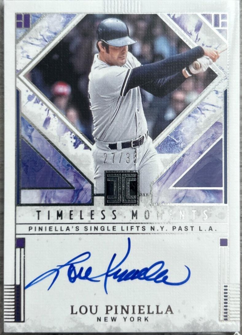 Lou Piniella #19 2025 Panini Impeccable Baseball Timeless Moments Signatures