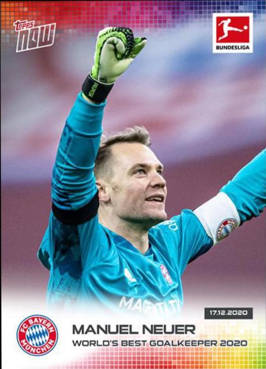 Manuel Neuer #70 Soccer Cards 2020 Topps Now Bundesliga