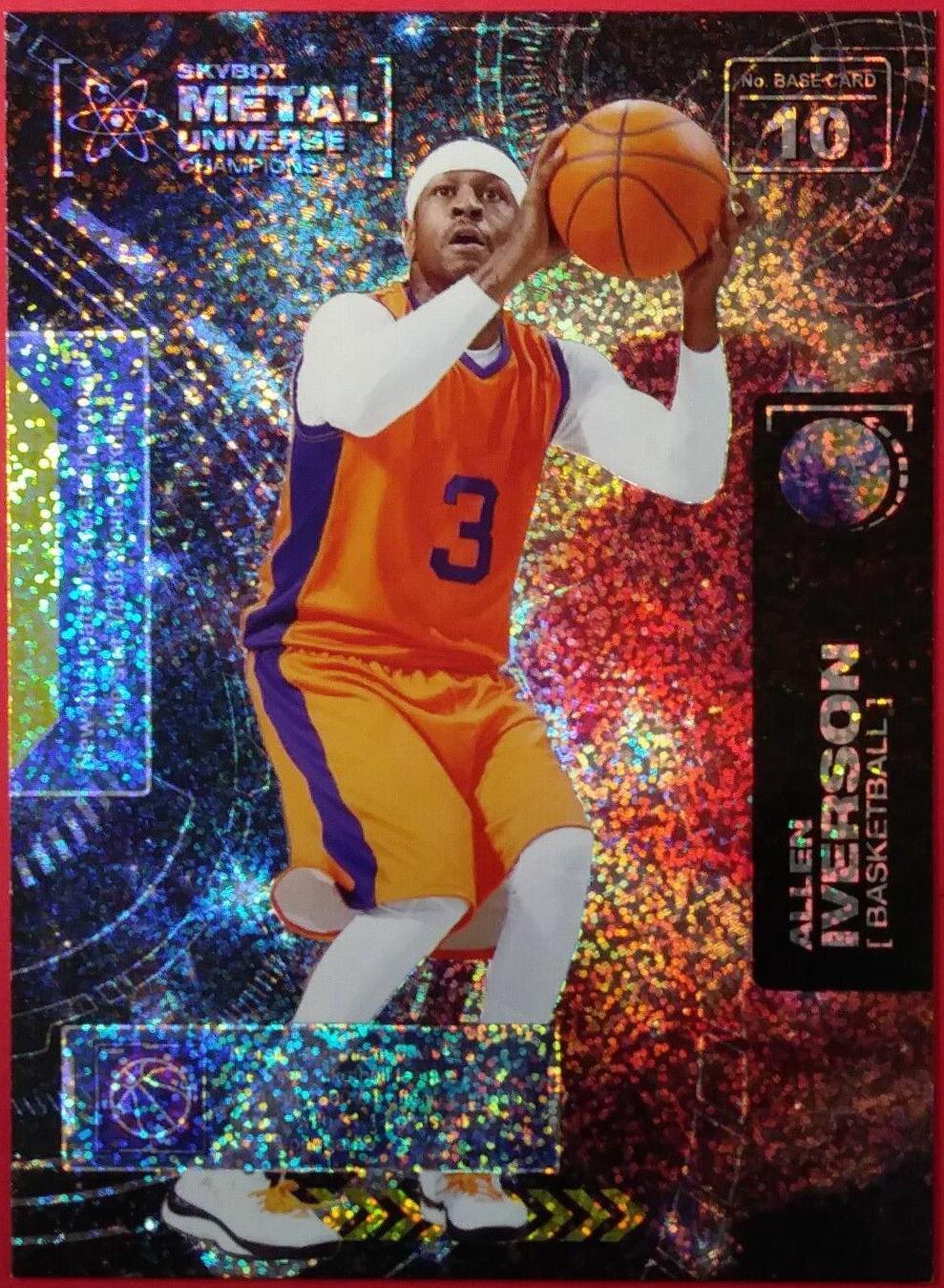 Allen Iverson #10 Basketball Cards 2021 Skybox Metal Universe Champions