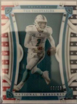 Tua Tagovailoa #4 Football Cards 2022 Panini National Treasures