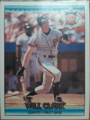 Will Clark #428 Baseball Cards 1992 Donruss