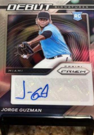 Jorge Guzman #DS-JG Baseball Cards 2021 Panini Prizm Debut Signatures