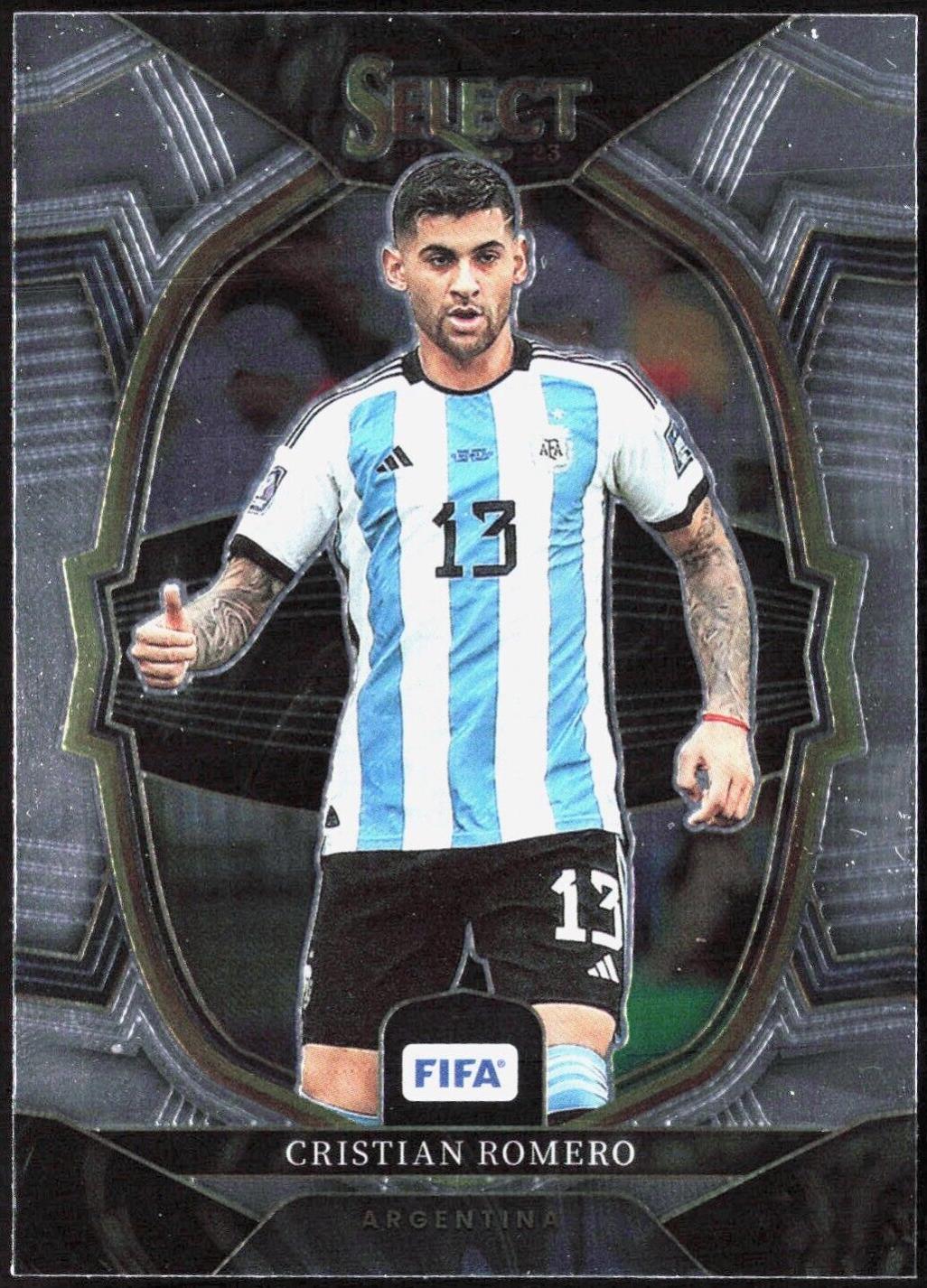 Cristian Romero #1 Soccer Cards 2022 Panini Select FIFA