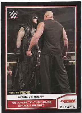 The Undertaker #82 Wrestling Cards 2014 Topps WWE Road to Wrestlemania