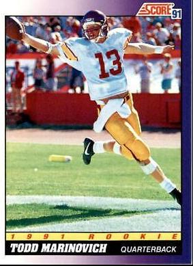 Todd Marinovich #616 Football Cards 1991 Score