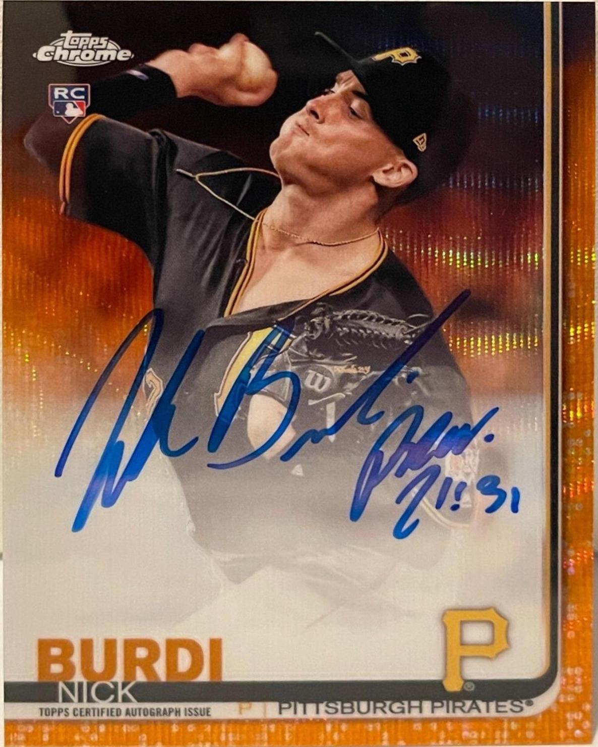 Nick Burdi [Orange Wave Refractor] #RA-NB Prices | 2019 Topps Chrome ...