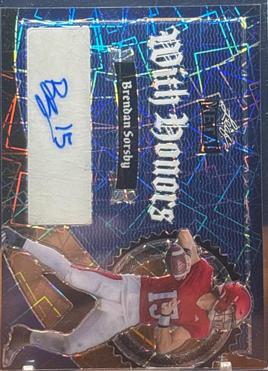 Brendan Sorsby #WH-BS1 2024 Leaf Metal With Honors Autograph Football