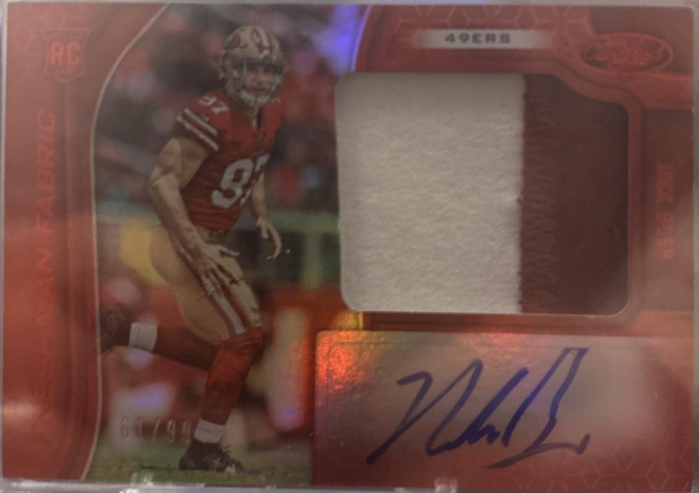 Nick Bosa [Freshman Fabric Mirror Signature Red] #210