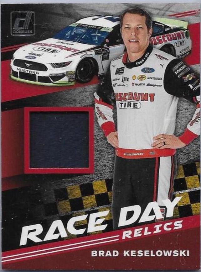 Brad Keselowski #RD-BK Racing Cards 2020 Panini Donruss Nascar Race Day Relics