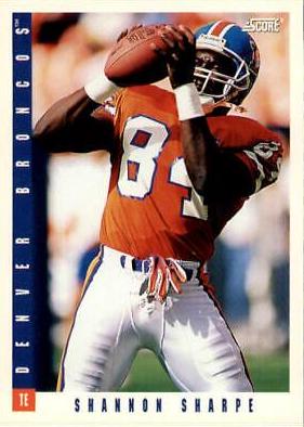 Shannon Sharpe #154 Football Cards 1993 Panini Score