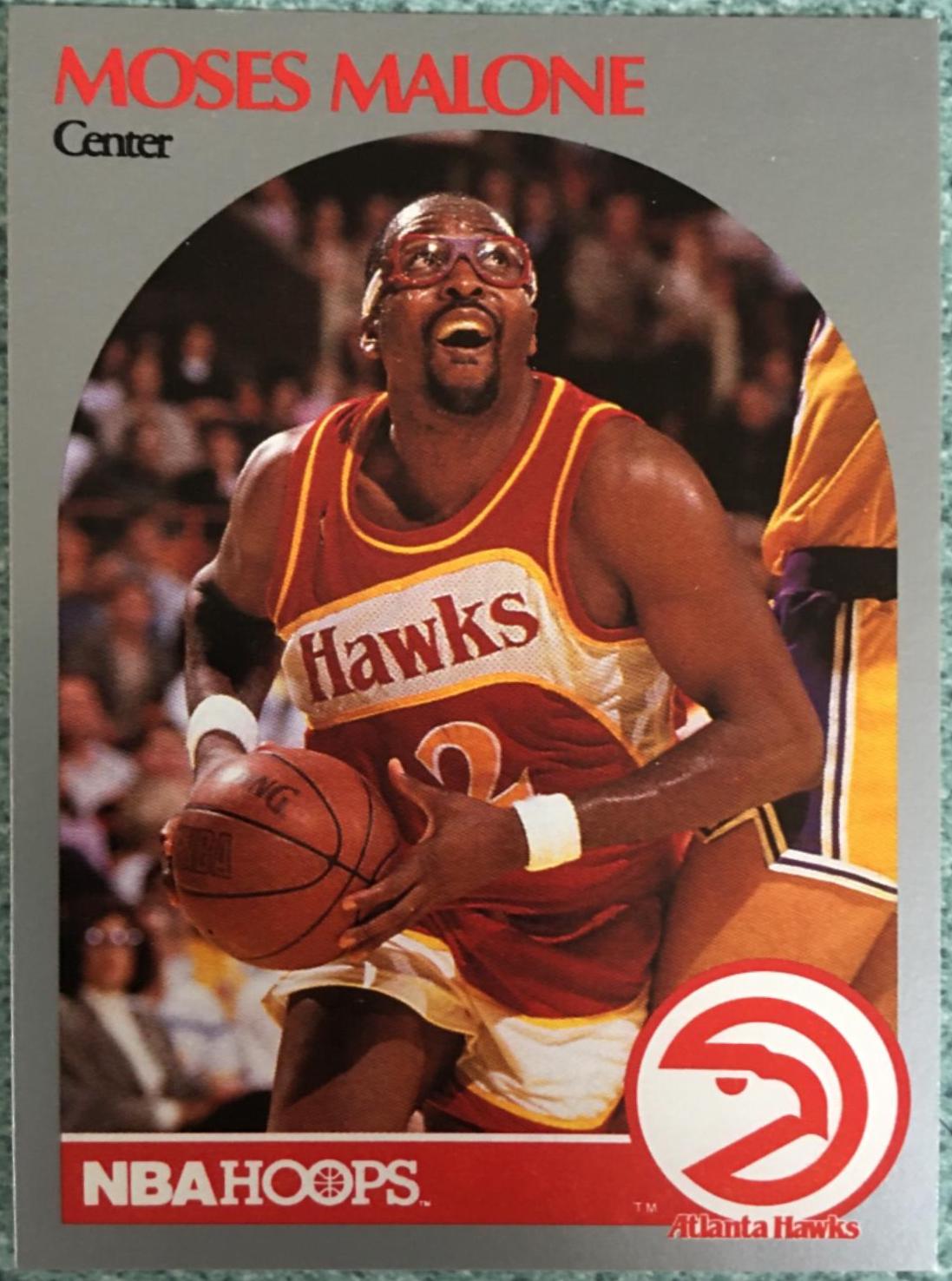 Moses Malone #31 Basketball Cards 1990 Hoops