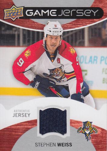 Stephen Weiss #GJ-WS Hockey Cards 2012 Upper Deck Game Jersey