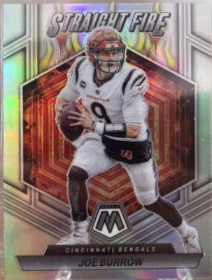 Joe Burrow #SF-JB Football Cards 2023 Panini Mosaic Straight Fire