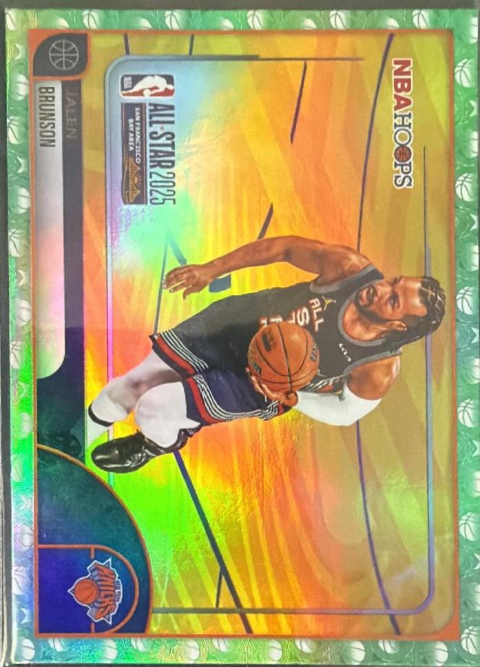 2025 Topps NBA Hoops Jalen Brunson [Green Hoops] #278 card