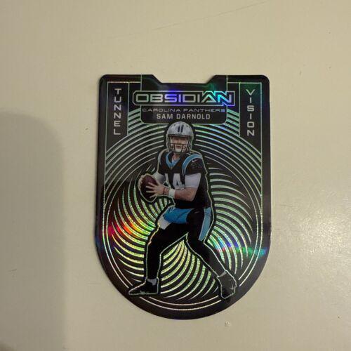Sam Darnold #TV-10 Football Cards 2021 Panini Obsidian Tunnel Vision