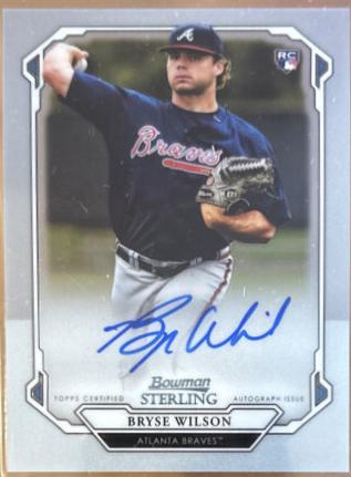Bryse Wilson #BW Baseball Cards 2019 Bowman Sterling Rookie Autographs