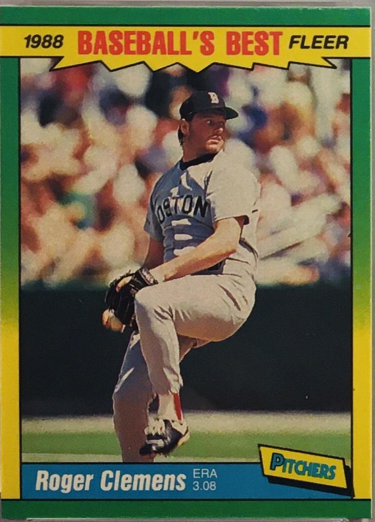 Roger Clemens #9 Baseball Cards 1988 Fleer Baseball's Best