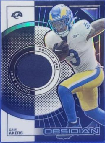 Cam Akers #EG-CAK Football Cards 2022 Panini Obsidian Equinox Gear