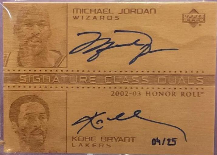Michael Jordan/Kobe Bryant #MJKB-S Basketball Cards 2002 Upper Deck Honor Roll Signature Class