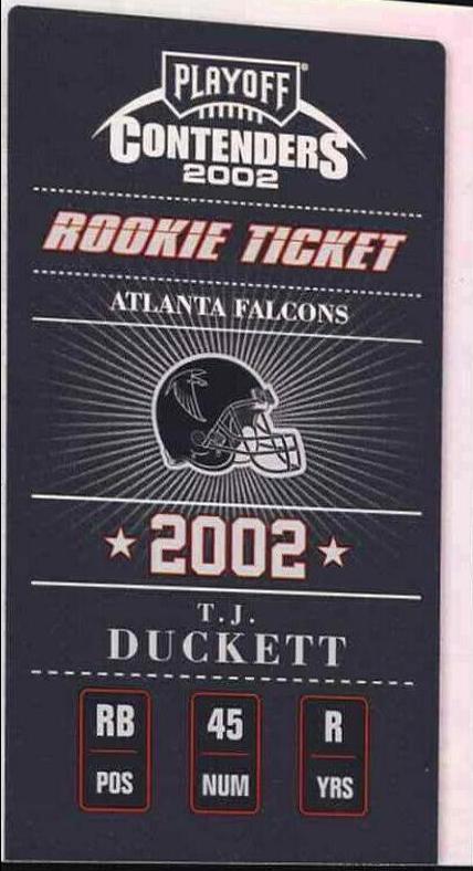 T.J. Duckett #173 2002 Playoff Contenders Football