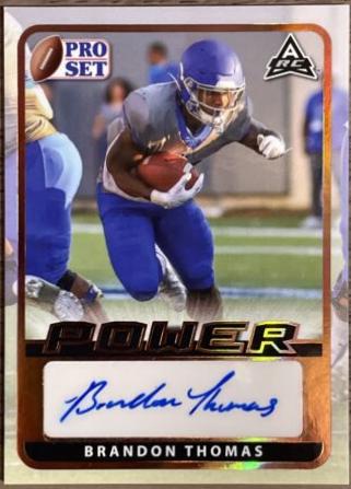 Brandon Thomas #BA-BT1 2021 Pro Set Power Autographs Football