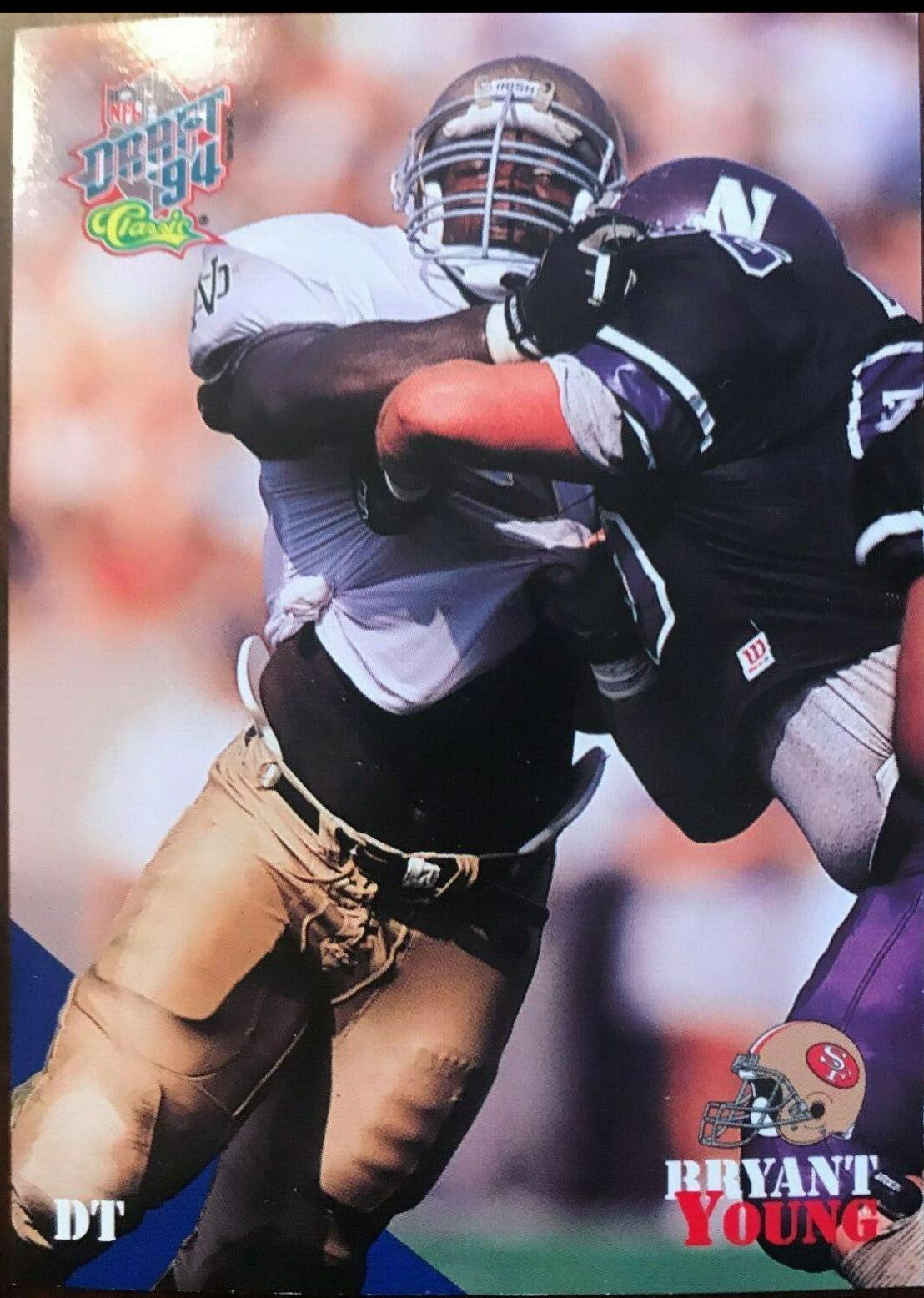 Bryant Young #44 Football Cards 1994 Classic