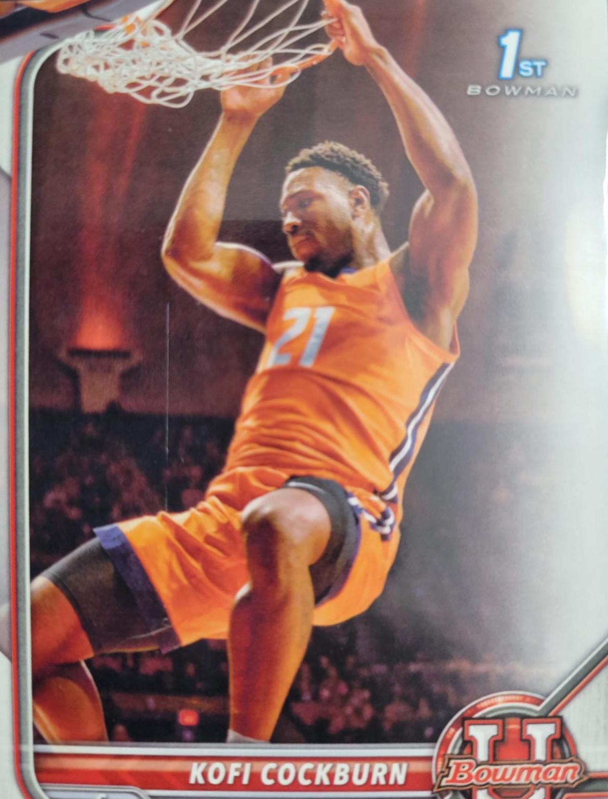 Kofi Cockburn #62 Basketball Cards 2021 Bowman University