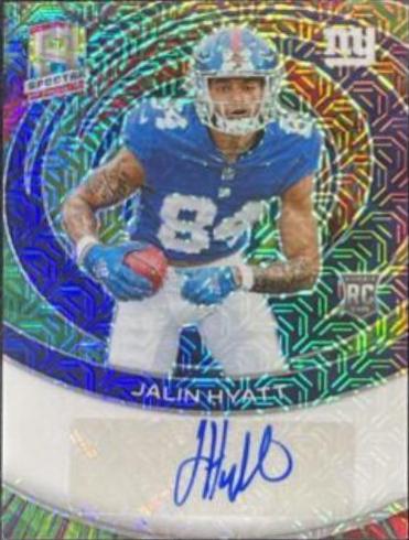 Jalin Hyatt #28 Football Cards 2023 Panini Spectra Rookie Autograph Meta