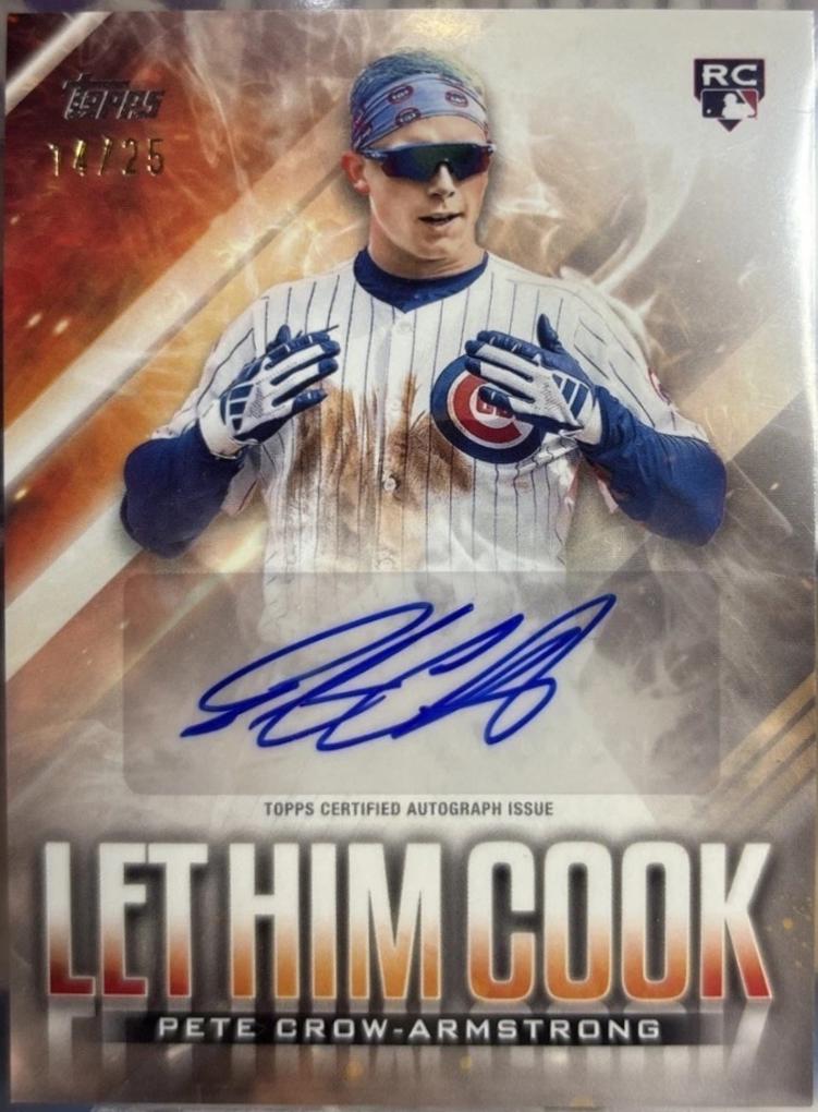 Pete Crow-Armstrong #LHCA-PC Baseball Cards 2024 Topps Update Let Him Cook Autograph