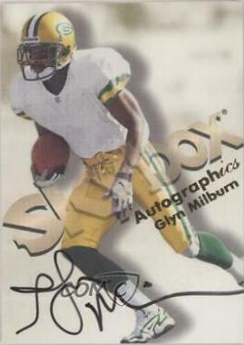 Glyn Milburn Football Cards 1998 Skybox Premium Autographics
