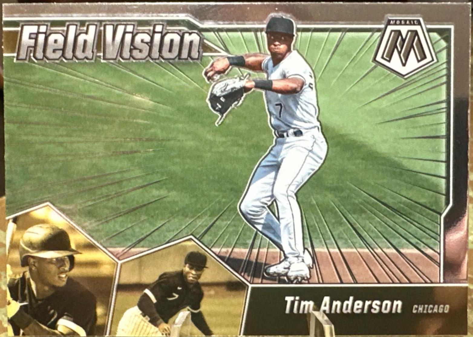Tim Anderson #FV2 Baseball Cards 2021 Panini Mosaic Field Vision