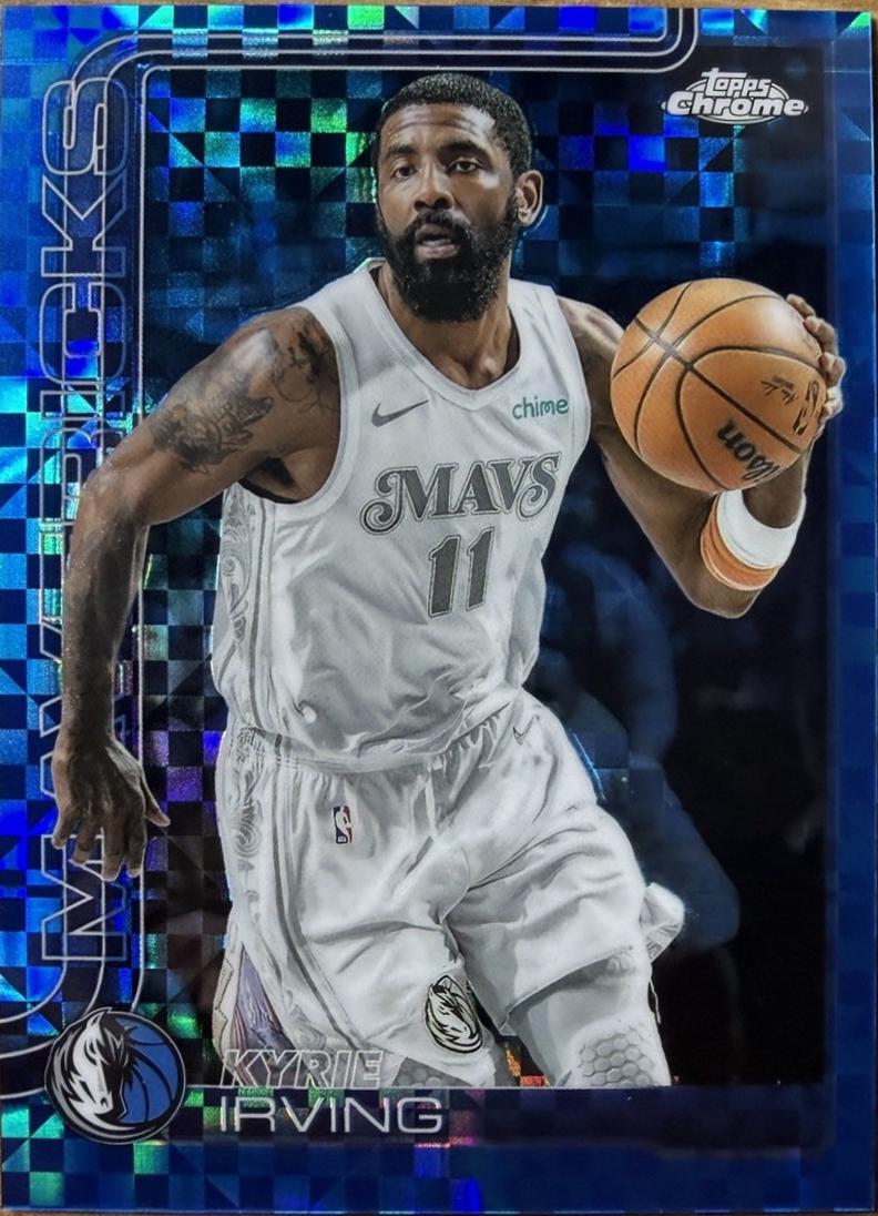2025 Topps Chrome Kyrie Irving [Blue X-Fractor] #40 card