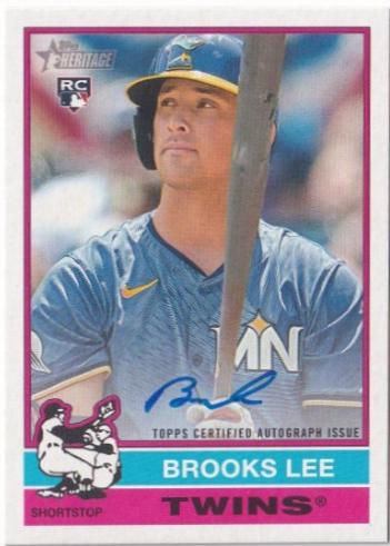 Brooks Lee #ROA-BL Baseball Cards 2025 Topps Heritage Real One Autograph