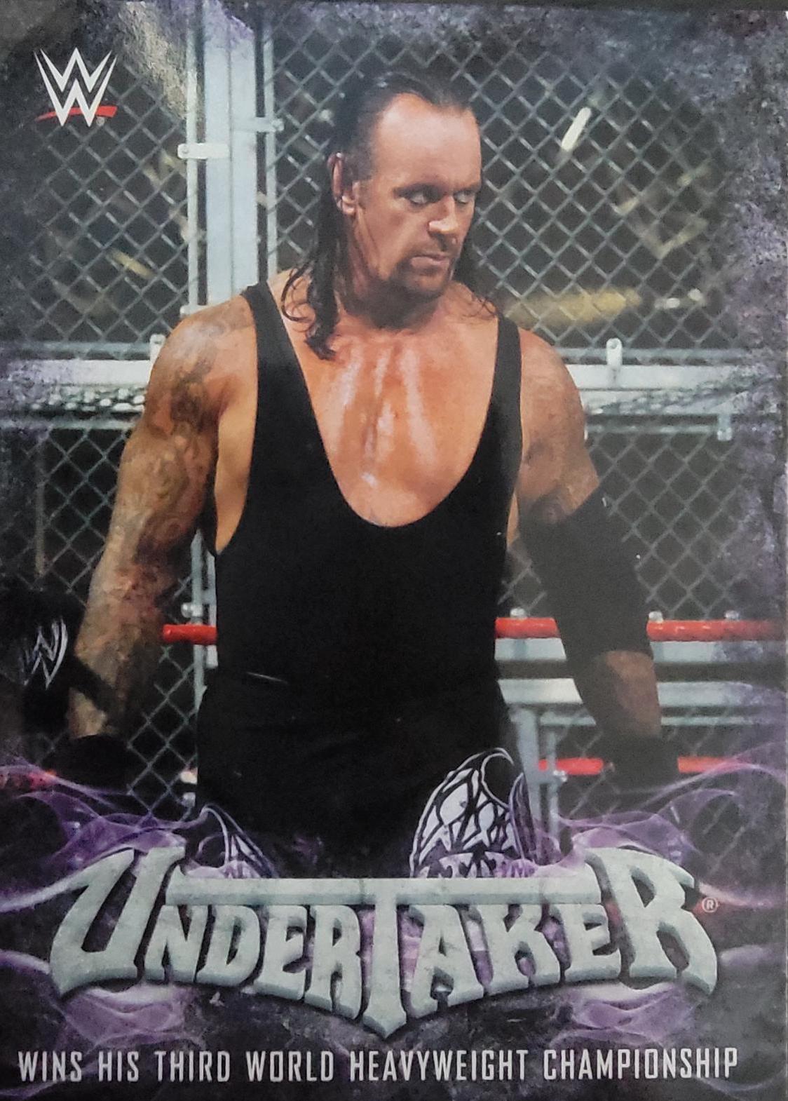 Wins His Third World Heavyweight Championship #34 Wrestling Cards 2017 Topps WWE Undertaker Tribute