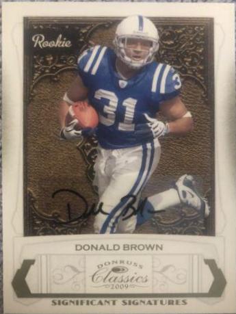 Donald Brown #185 2009 Panini Donruss Classics Football