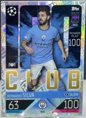 Bernardo Silva #455 Soccer Cards 2022 Topps Match Attax UEFA League